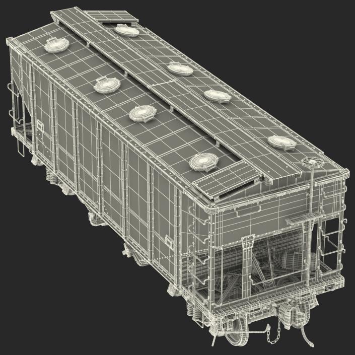 3D Covered Hopper Car model