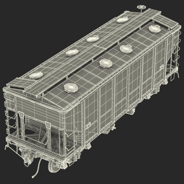 3D Covered Hopper Car model