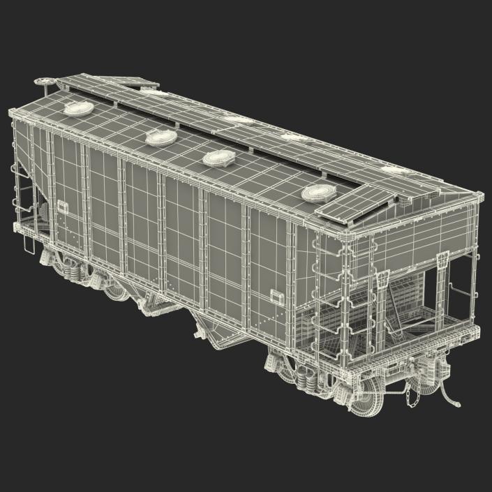 3D Covered Hopper Car model