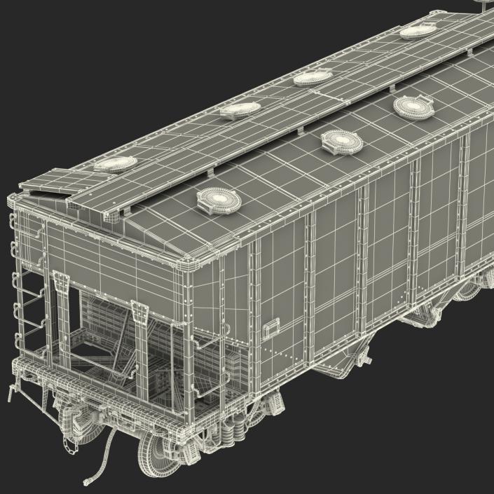 3D Covered Hopper Car model