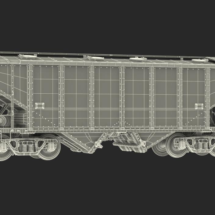 3D Covered Hopper Car model