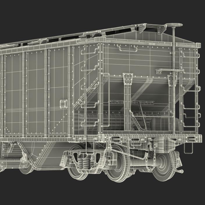 3D Covered Hopper Car model