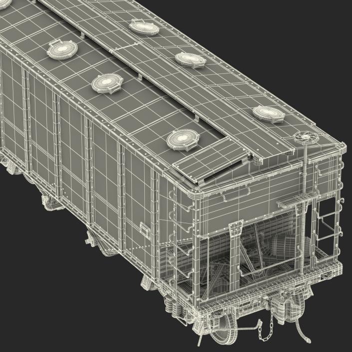 3D Covered Hopper Car model