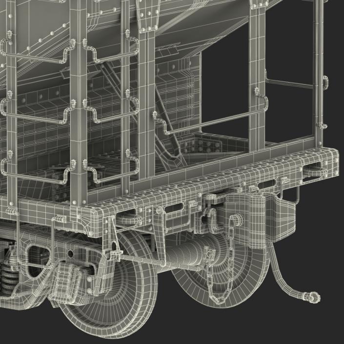 3D Covered Hopper Car model