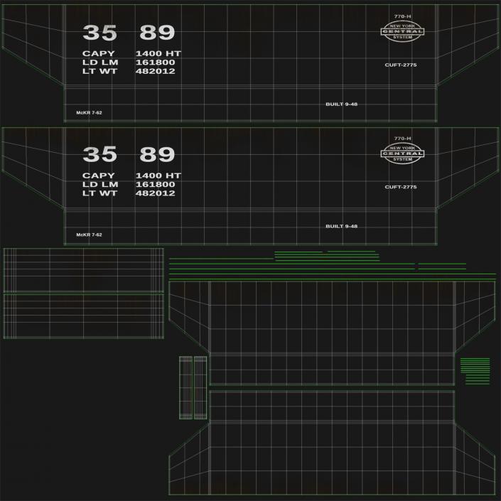 3D Covered Hopper Car model