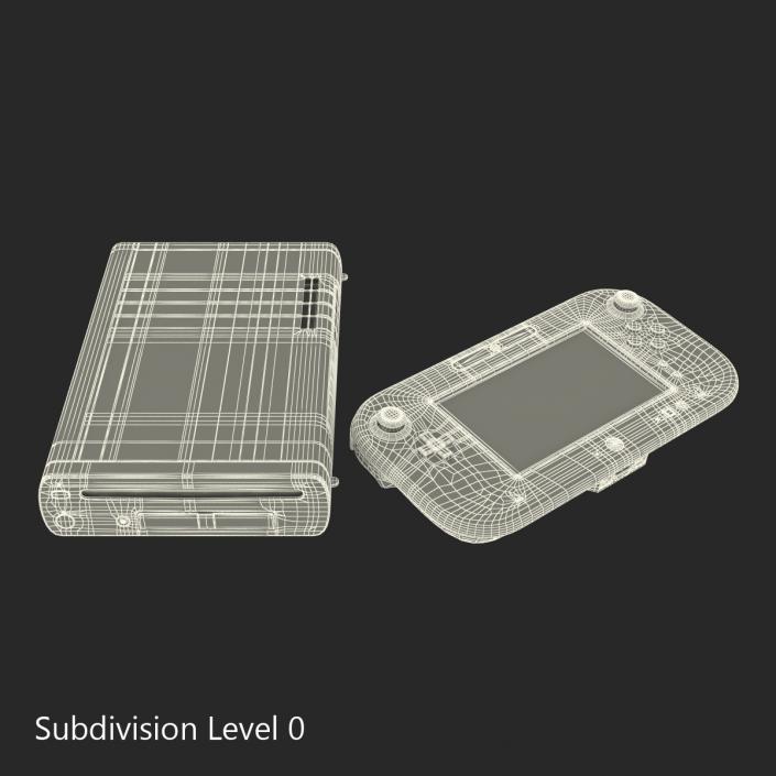 Nintendo Wii U Set White 3D model