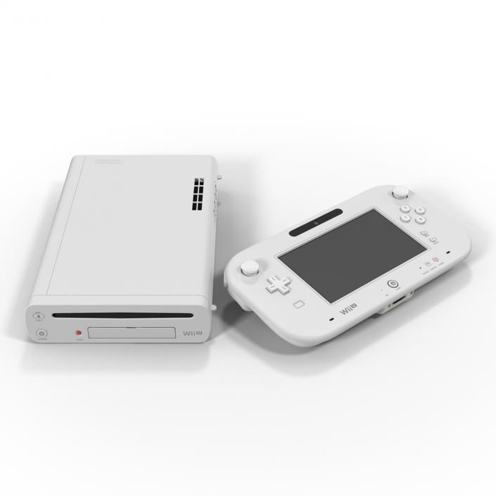 Nintendo Wii U Set White 3D model