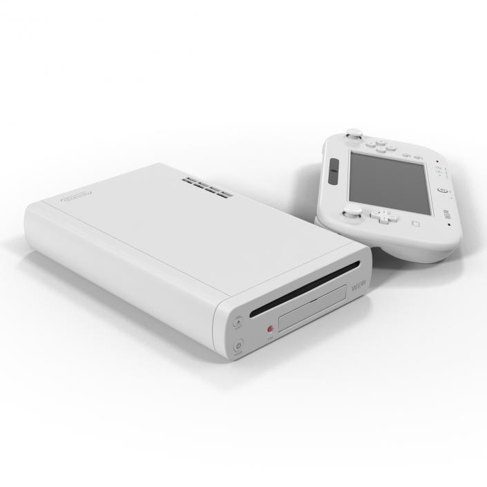 Nintendo Wii U Set White 3D model