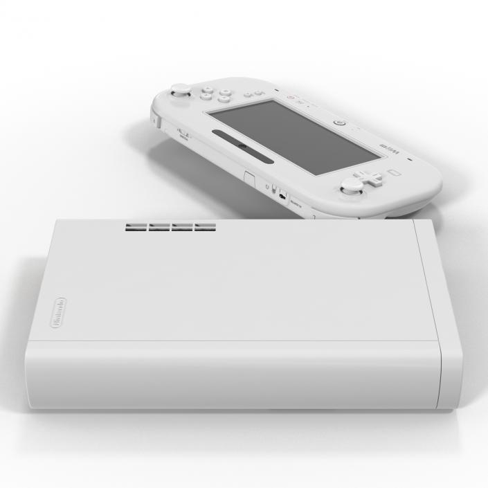 Nintendo Wii U Set White 3D model