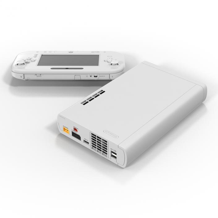 Nintendo Wii U Set White 3D model