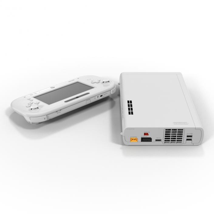 Nintendo Wii U Set White 3D model