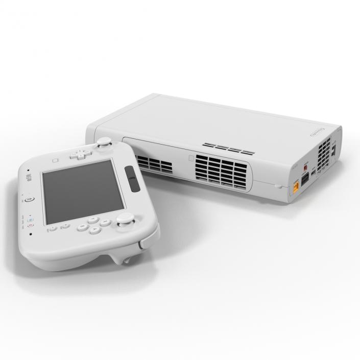 Nintendo Wii U Set White 3D model