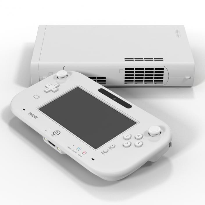 Nintendo Wii U Set White 3D model