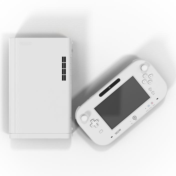 Nintendo Wii U Set White 3D model