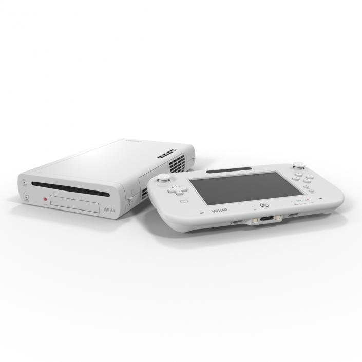 Nintendo Wii U Set White 3D model