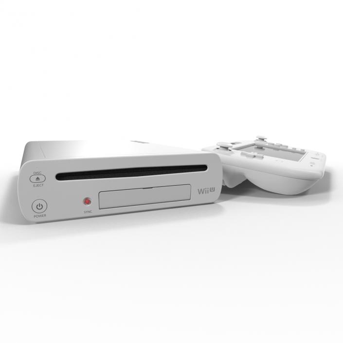 Nintendo Wii U Set White 3D model