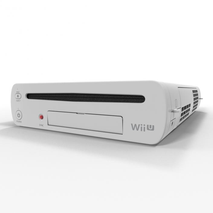 Nintendo Wii U Set White 3D model