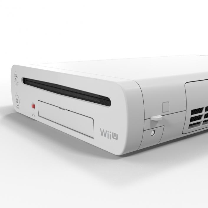 Nintendo Wii U Set White 3D model