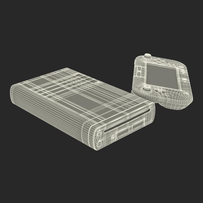 Nintendo Wii U Set White 3D model