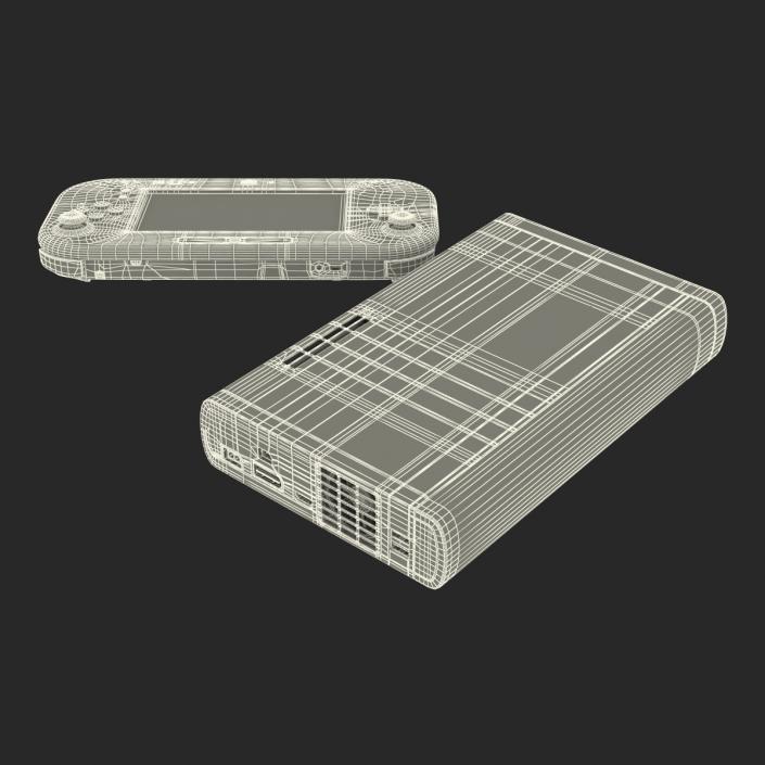 Nintendo Wii U Set White 3D model