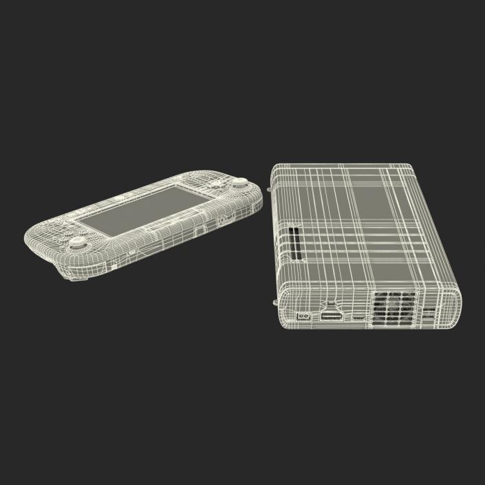 Nintendo Wii U Set White 3D model