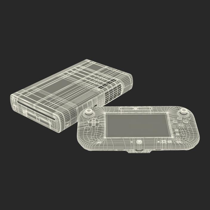 Nintendo Wii U Set White 3D model