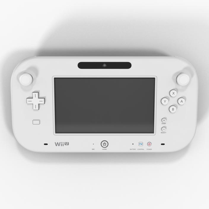 3D Nintendo Wii U Controller White