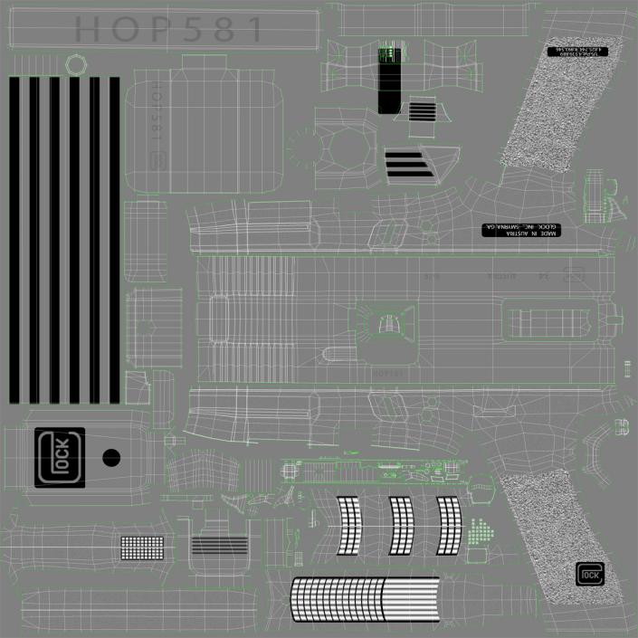 Competition Pistol Glock 34 3D