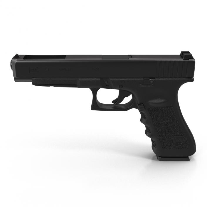 3D Competition Pistol Glock 34 Black model