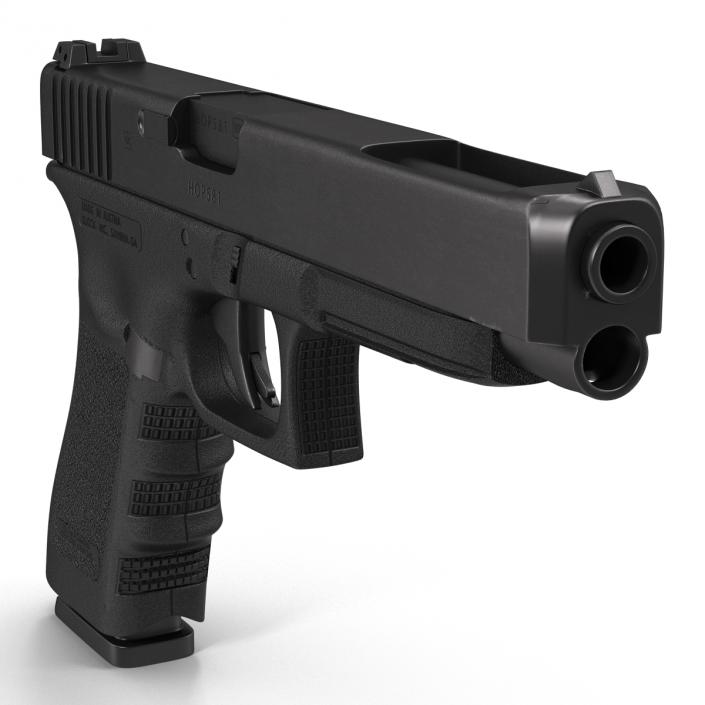 3D Competition Pistol Glock 34 Black model