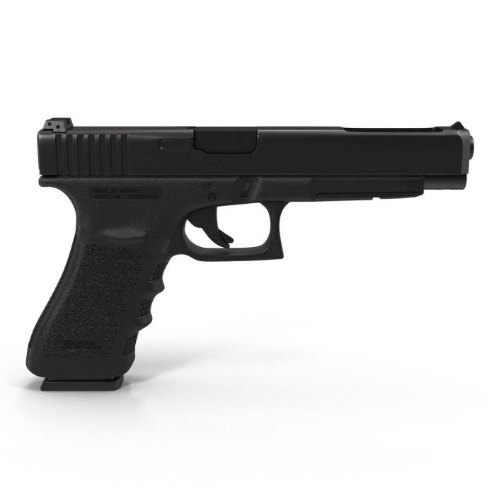 3D Competition Pistol Glock 34 Black model