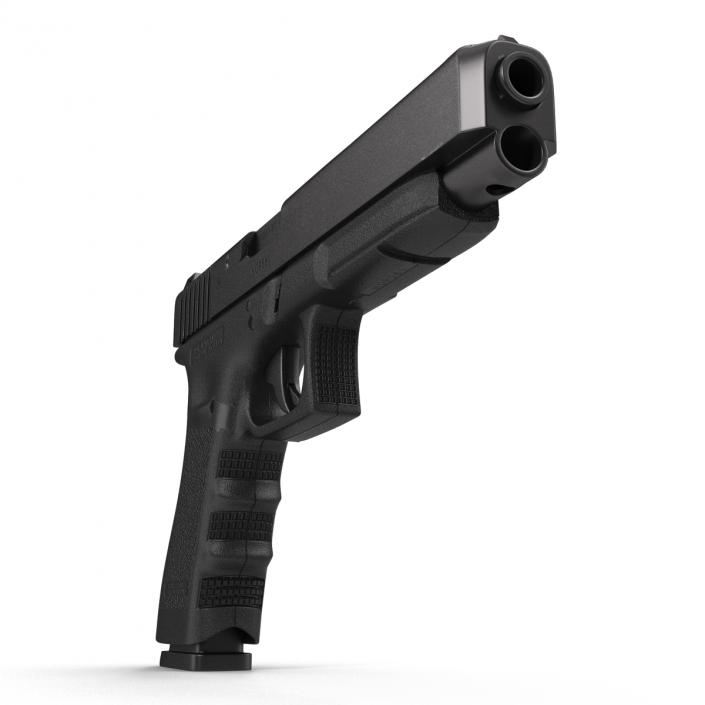 3D Competition Pistol Glock 34 Black model