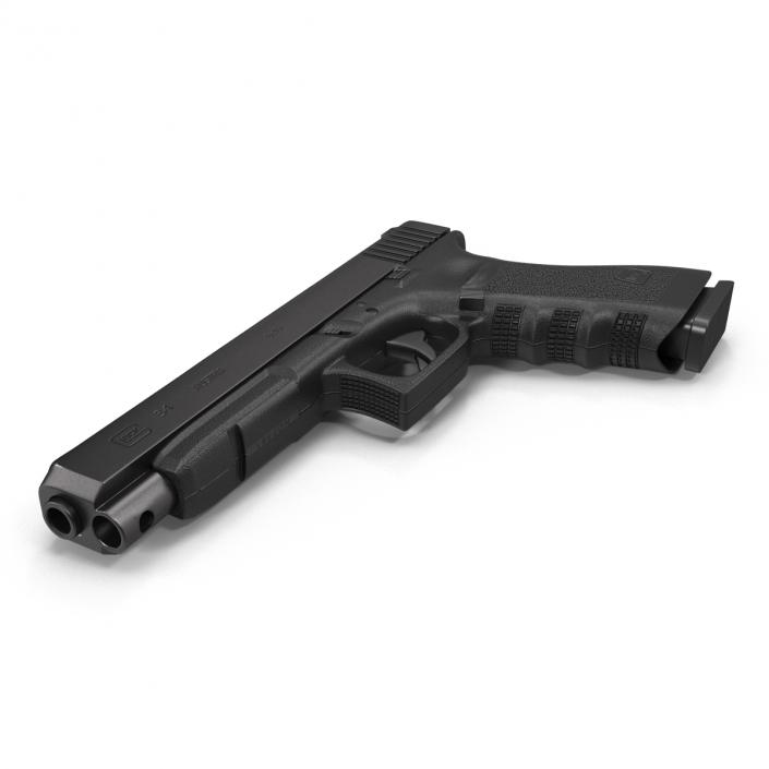 3D Competition Pistol Glock 34 Black model