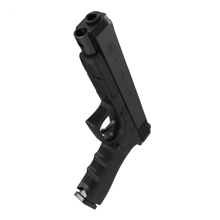 3D Competition Pistol Glock 34 Black model