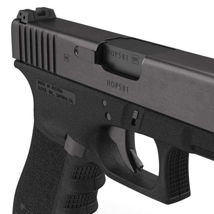 3D Competition Pistol Glock 34 Black model