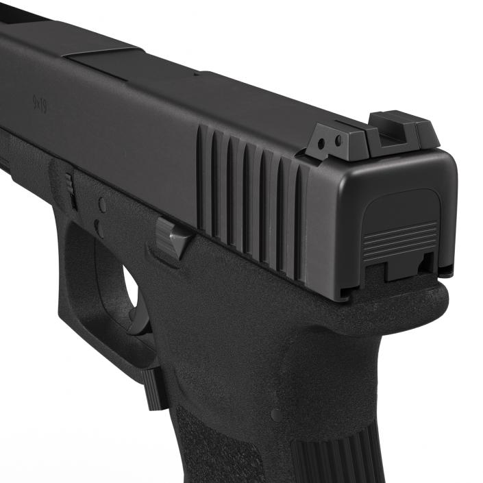 3D Competition Pistol Glock 34 Black model