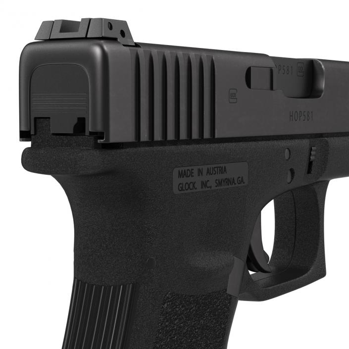 3D Competition Pistol Glock 34 Black model