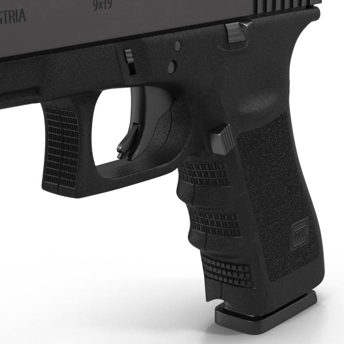 3D Competition Pistol Glock 34 Black model