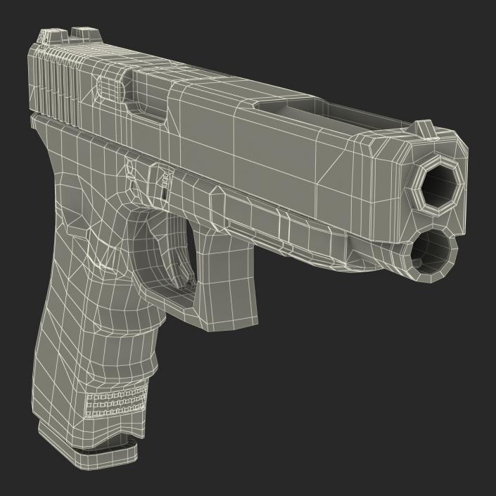 3D Competition Pistol Glock 34 Black model