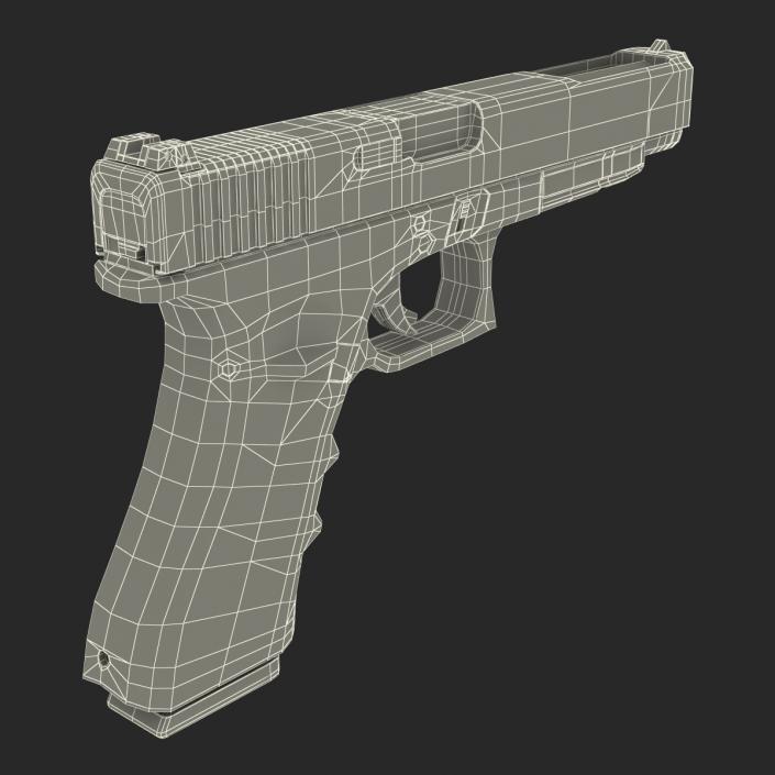 3D Competition Pistol Glock 34 Black model