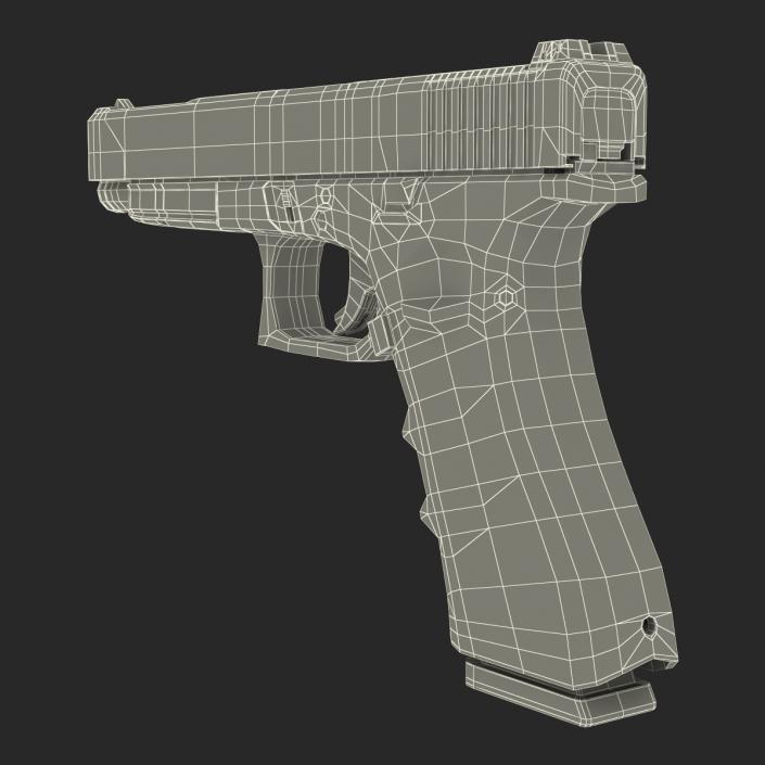 3D Competition Pistol Glock 34 Black model