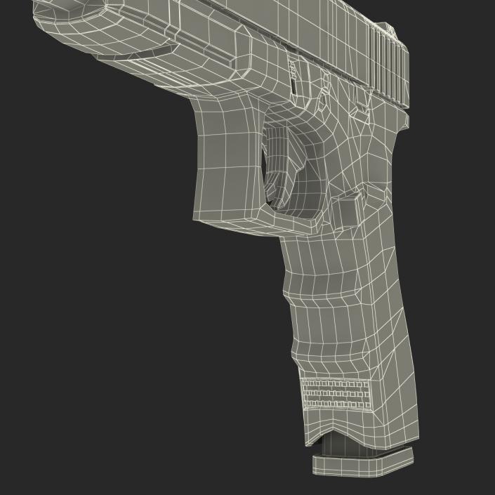 3D Competition Pistol Glock 34 Black model