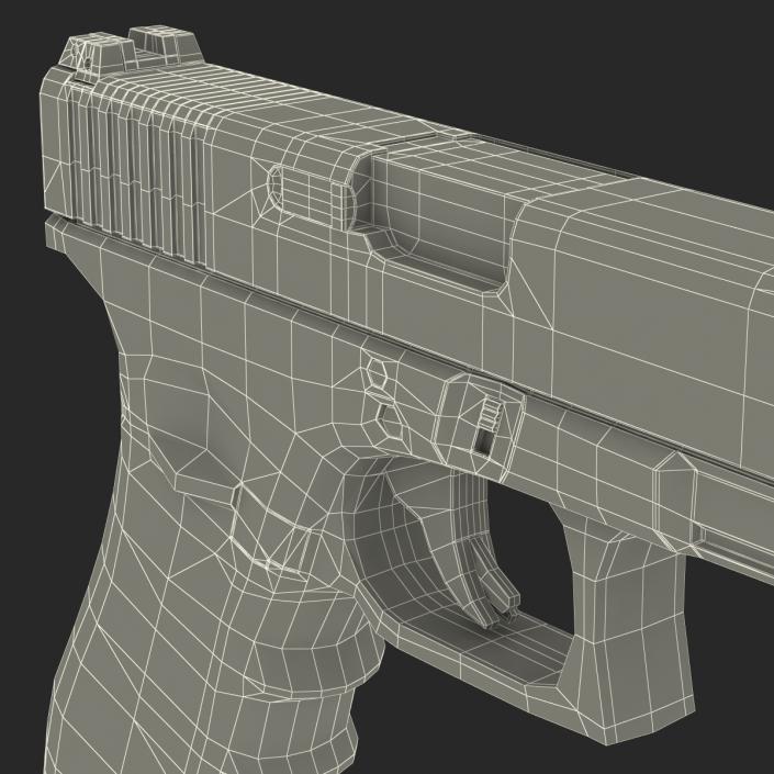 3D Competition Pistol Glock 34 Black model