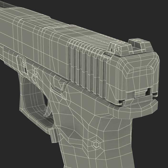 3D Competition Pistol Glock 34 Black model