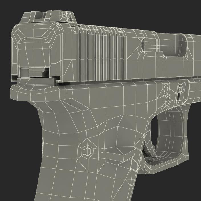 3D Competition Pistol Glock 34 Black model