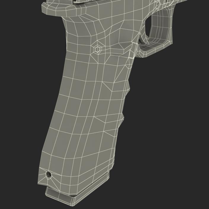 3D Competition Pistol Glock 34 Black model