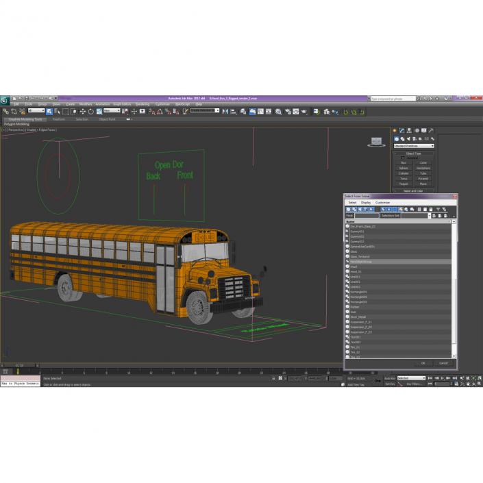 School Bus 3 Rigged 3D model