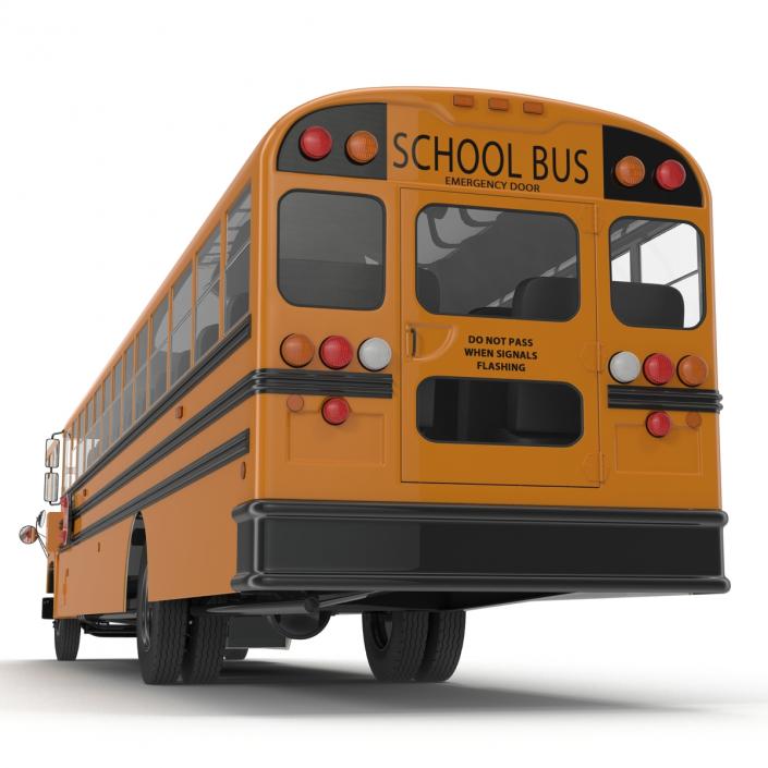 School Bus 3 Rigged 3D model