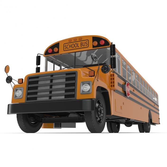 School Bus 3 Rigged 3D model