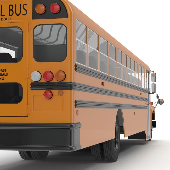 School Bus 3 Rigged 3D model